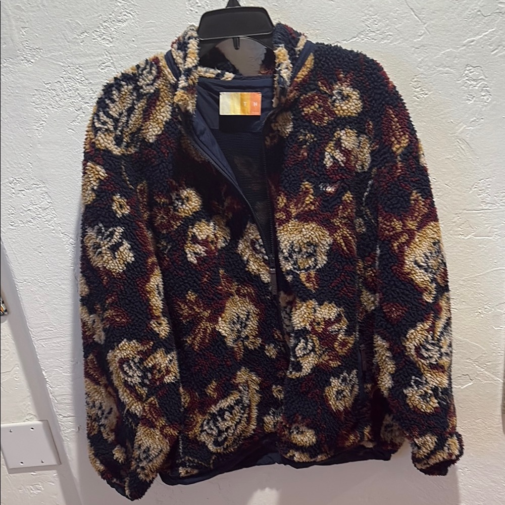 Kith Pinehurst Floral Sherpa Jacket w/full zip size Lg.